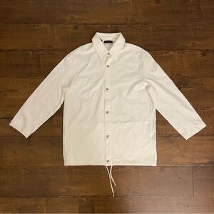 Saks Fifth Avenue Made in Italy White Coach Jacket Size Small Women